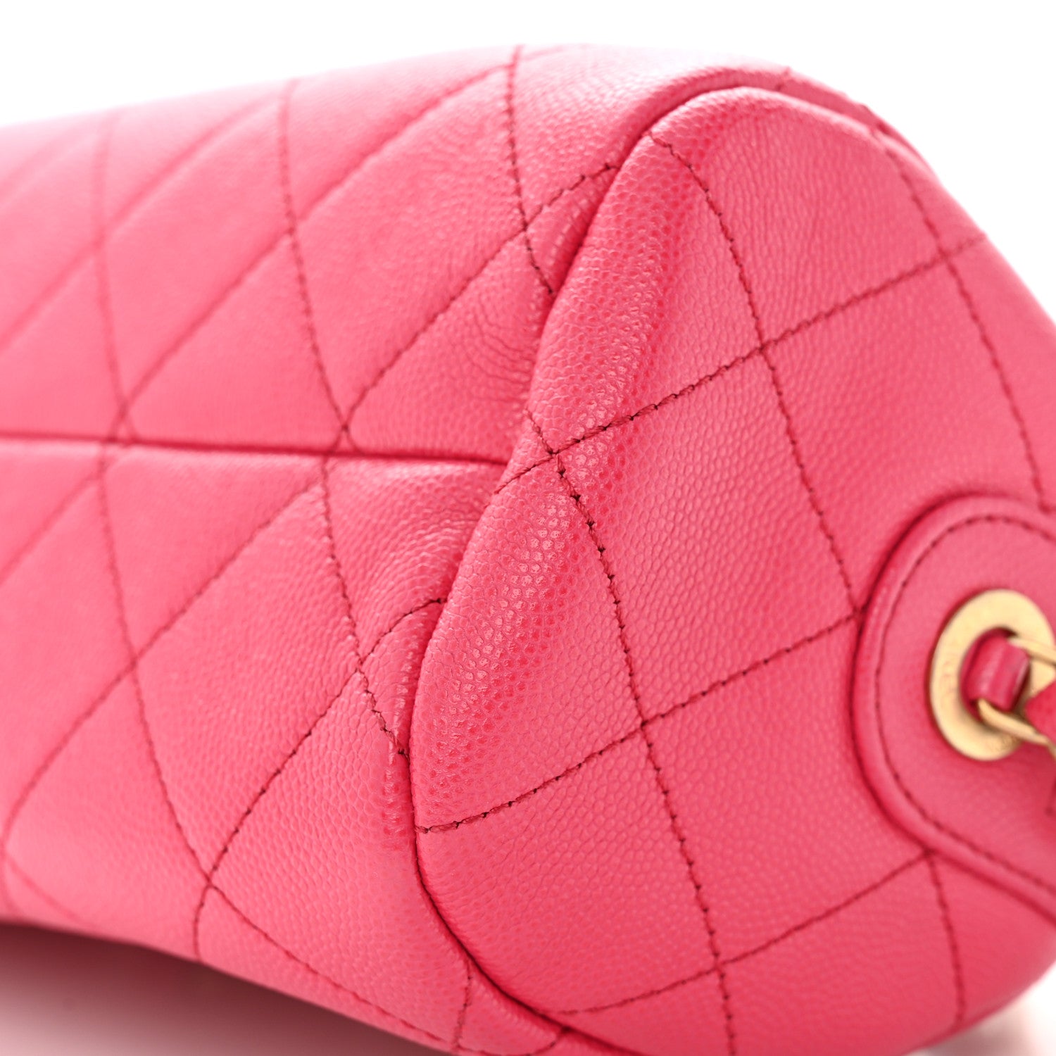 Chanel Caviar Quilted Small Fashion Therapy Bowling Bag Dark Pink 10 of 14