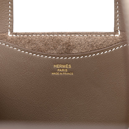Hermes Taurillon Clemence Swift In-The-Loop 18 Bag Etoupe 5 of 11