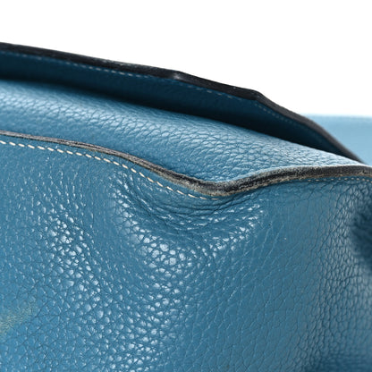 Hermes Taurillon Clemence Jypsiere 34 Blue Jean 10 of 17