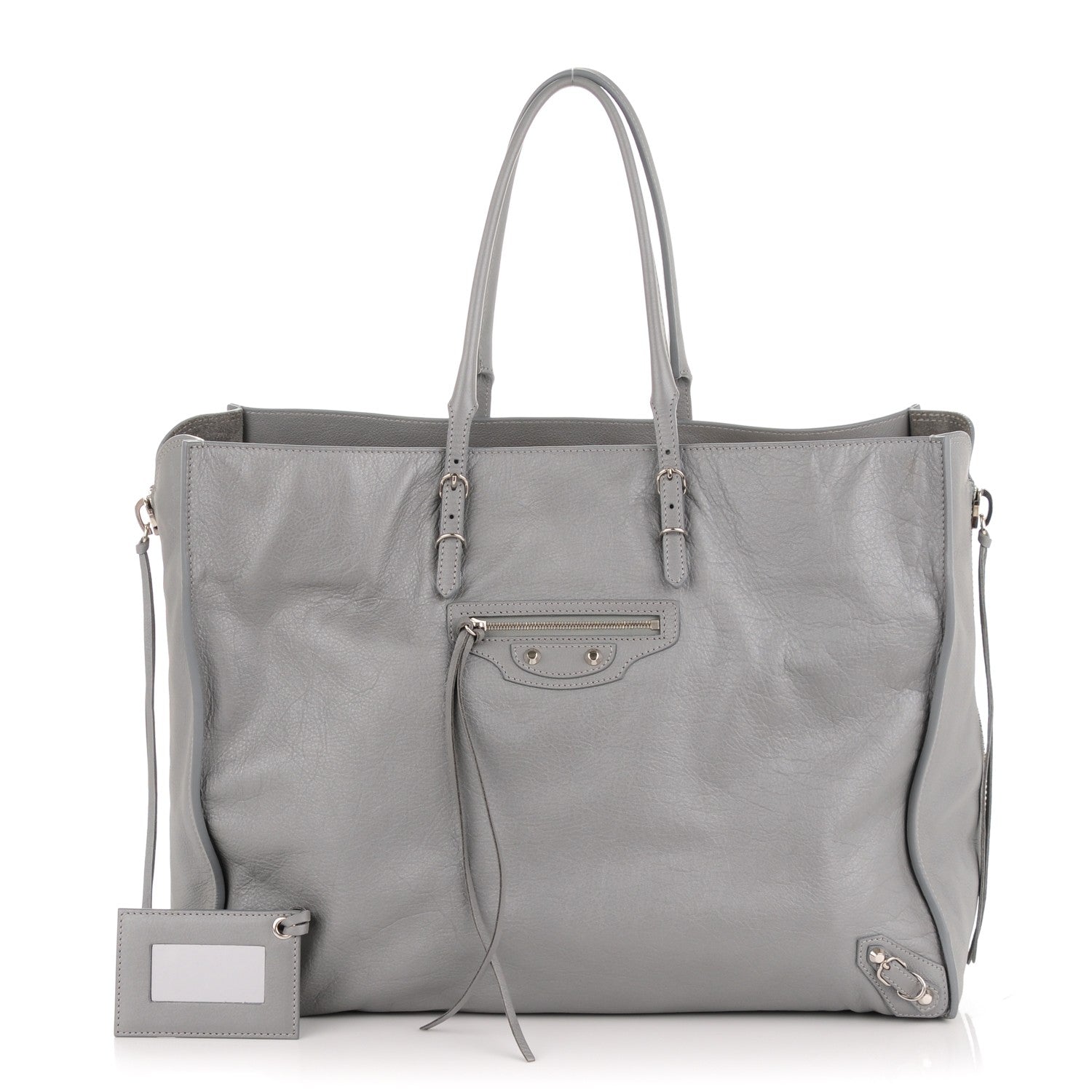 Balenciaga Veau Papier A4 Zip Around Tote Gris Metal 1 of 7