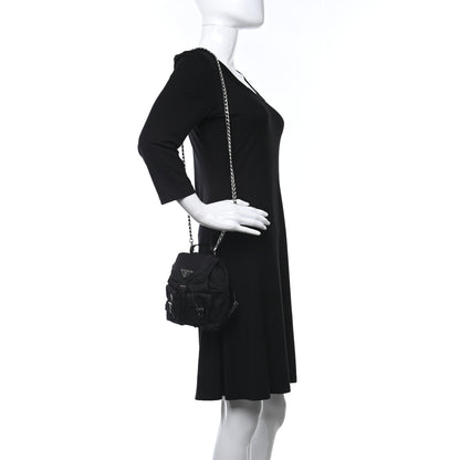 Prada Nylon Vela Mini Crossbody Backpack Black 2 of 10