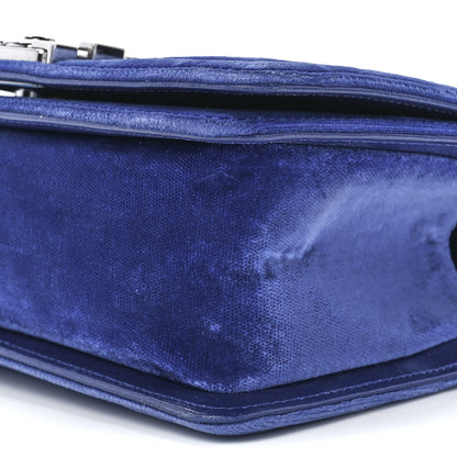 Chanel Velvet Quilted Small Boy Flap Blue 11 of 11
