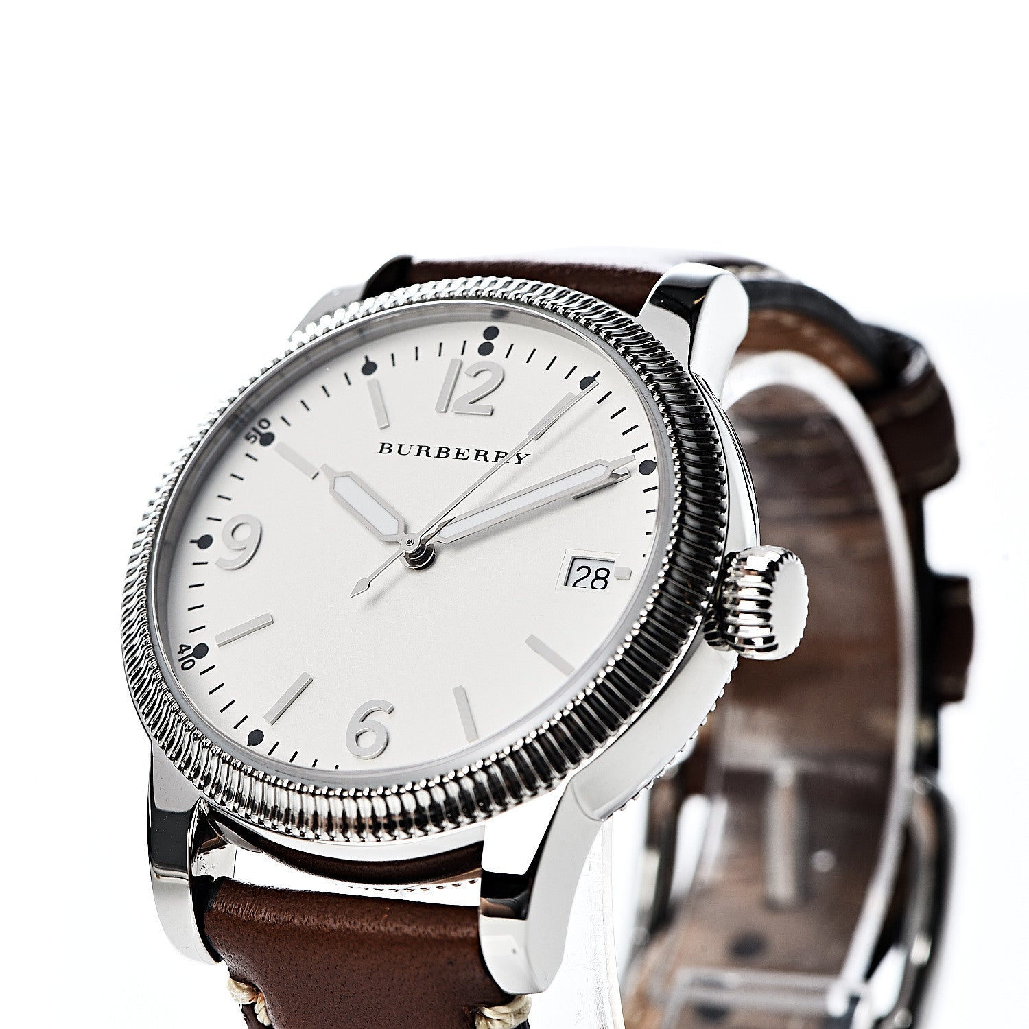 Burberry Stainless Steel Calfskin 38mm Utilitarian Quartz Watch BU7823 11 of 12