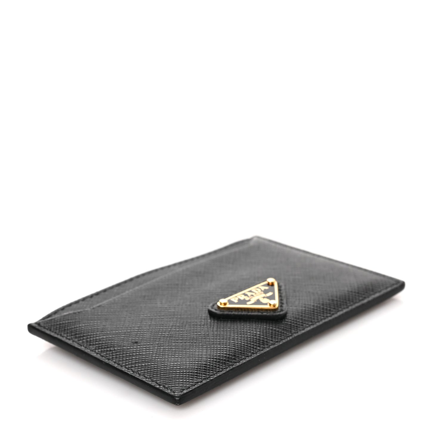 Saffiano Triangle Card Holder Black