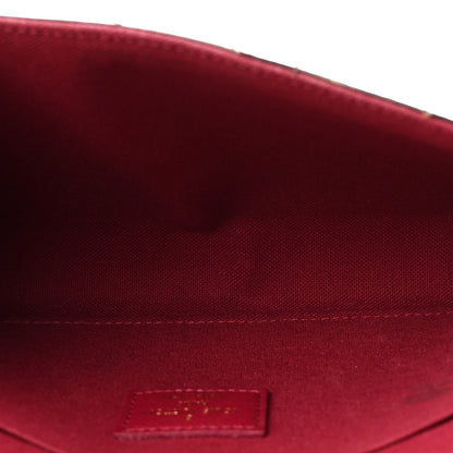 Louis Vuitton Monogram Pochette Felicie Chain Wallet Fuchsia 6 of 16