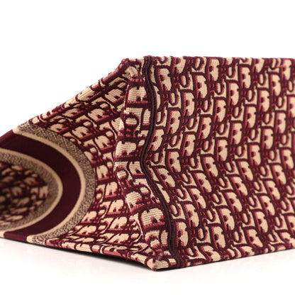 Christian Dior Oblique Large Book Tote Burgundy Multicolor 9 of 13