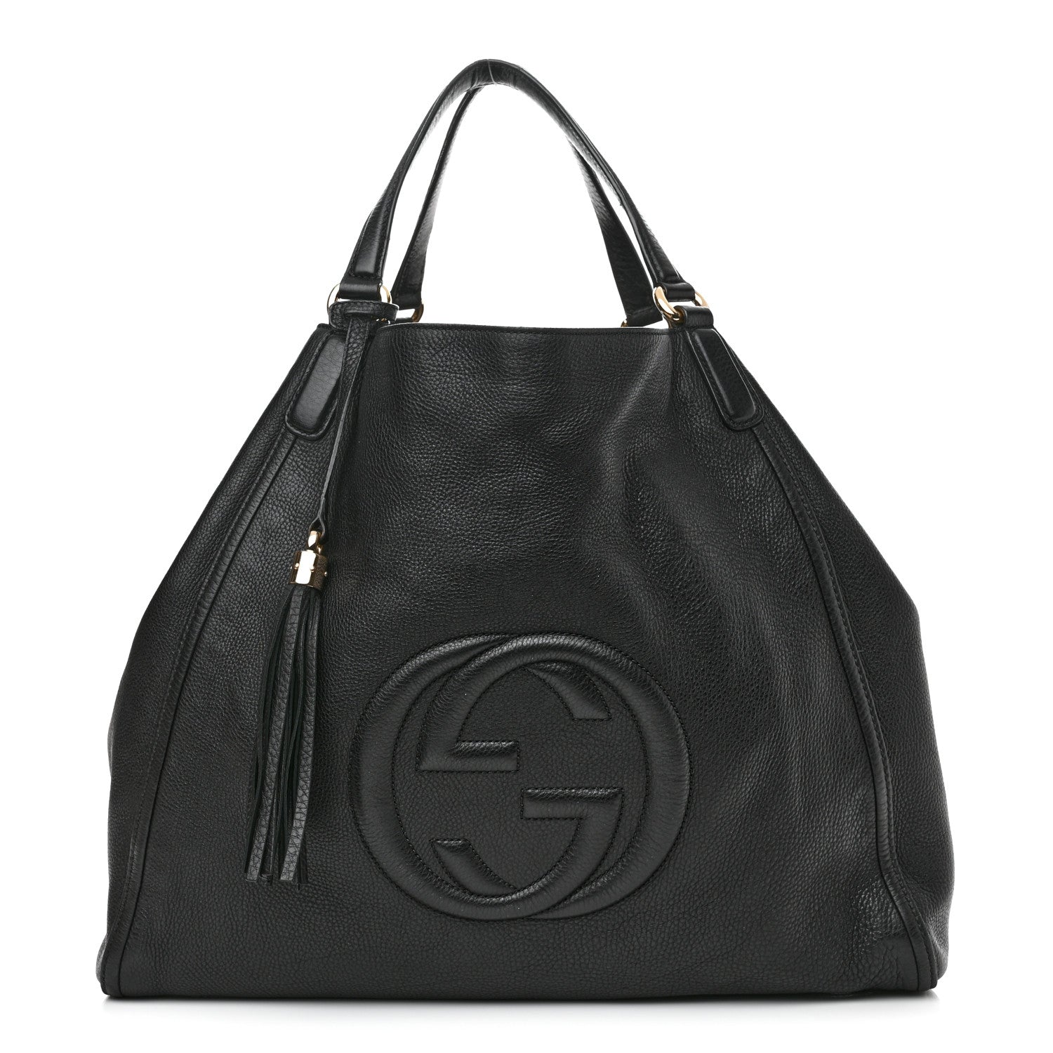 Gucci Pebbled Calfskin Large Soho Shoulder Bag Black 1 of 14