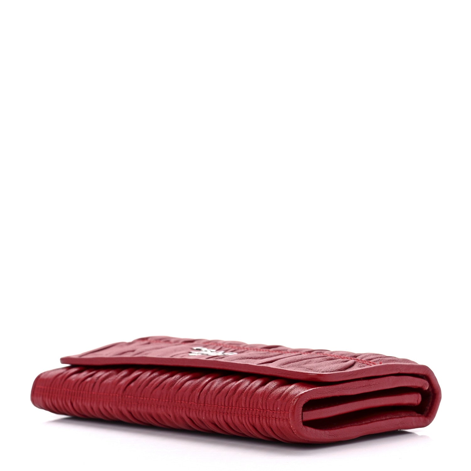 Prada Nappa Gaufre Continental Wallet Fuoco 10 of 13
