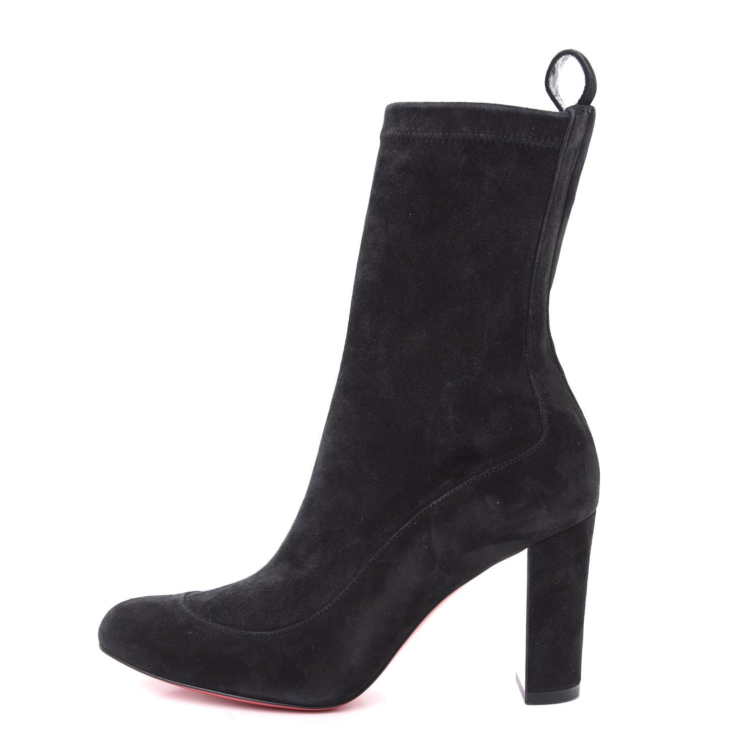 Christian Louboutin Veau Velours Stretch Gena 85 Bootie 35 Black 1 of 10