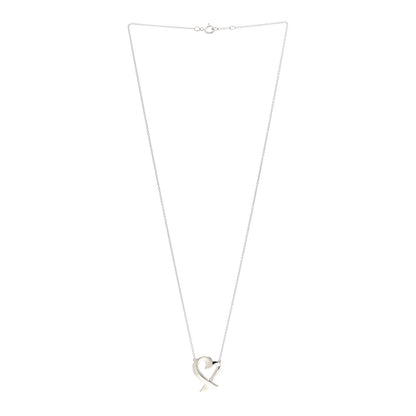 Tiffany Sterling Silver Paloma Picasso Loving Heart Pendant Necklace 3 of 6
