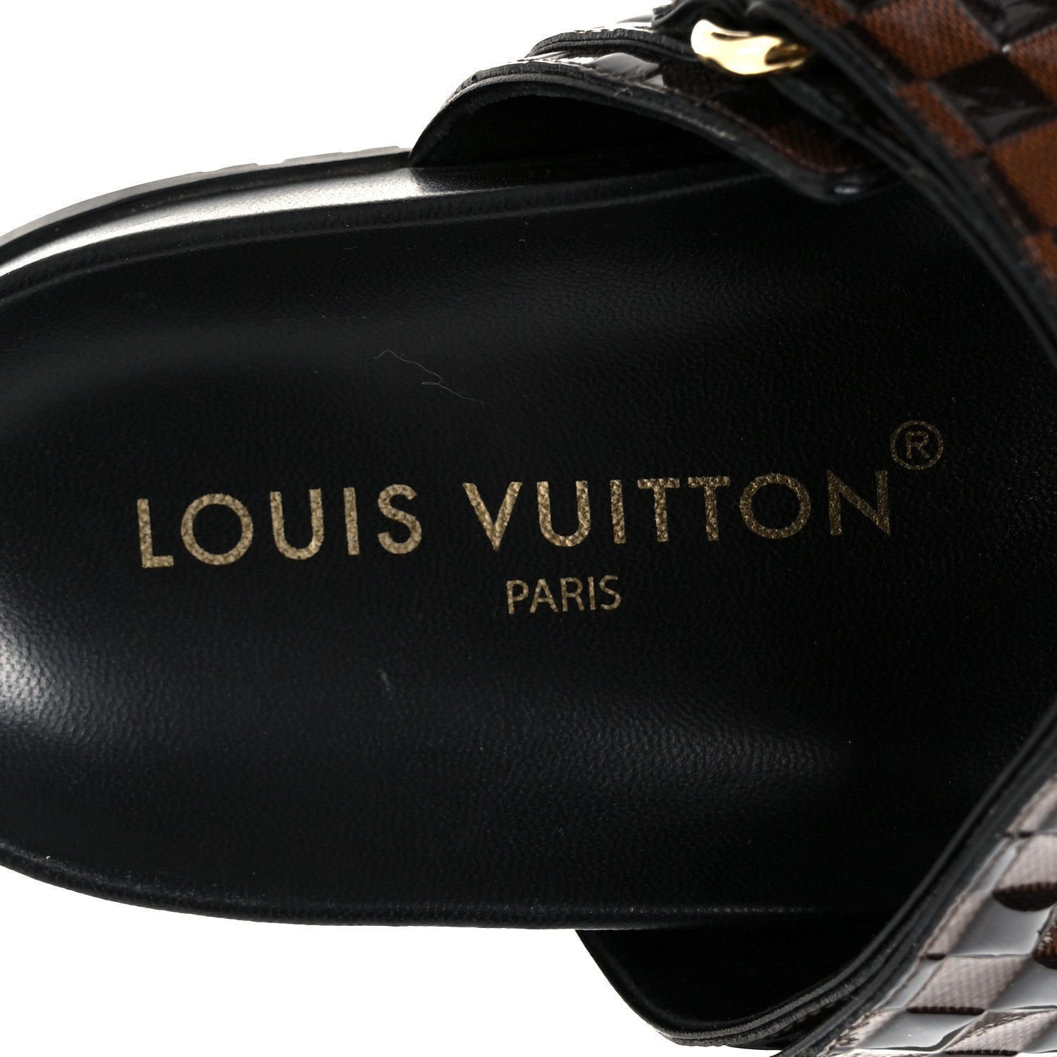 Louis Vuitton Damier Patent Calfskin Bom Dia Flat Sandals 38.5 Ebene 7 of 10