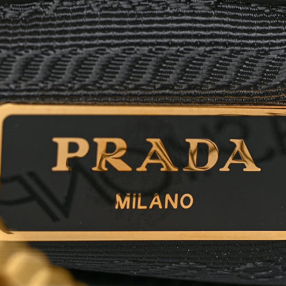 Prada Tessuto Nylon Soft Calf Double Zip Crossbody Bag Black 7 of 7