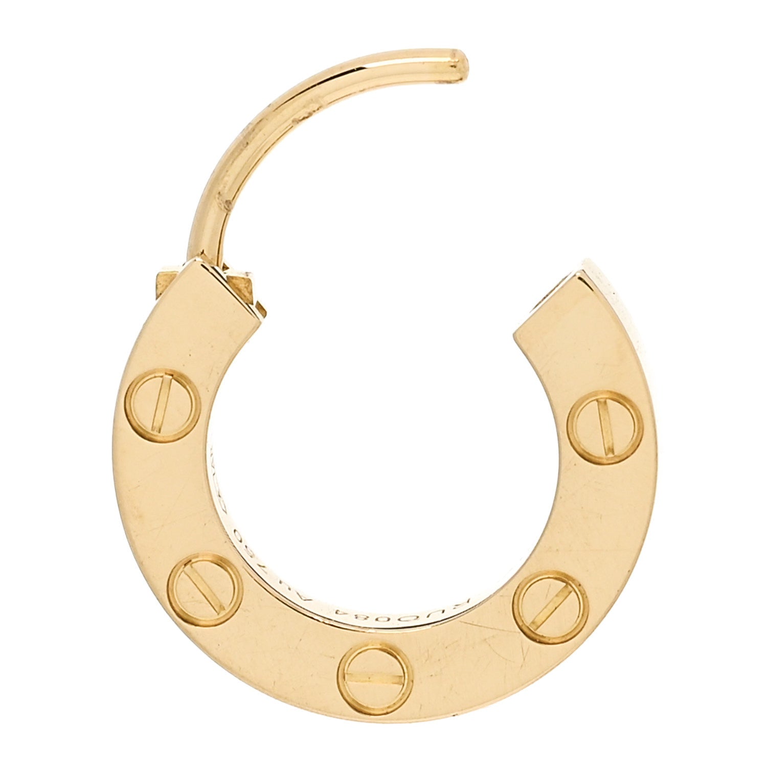 LOVE SINGLE HOOP EARRING イエローゴールドカルティエ Cartier 18K Yellow Gold Single LOVE Hoop Earring 1869110