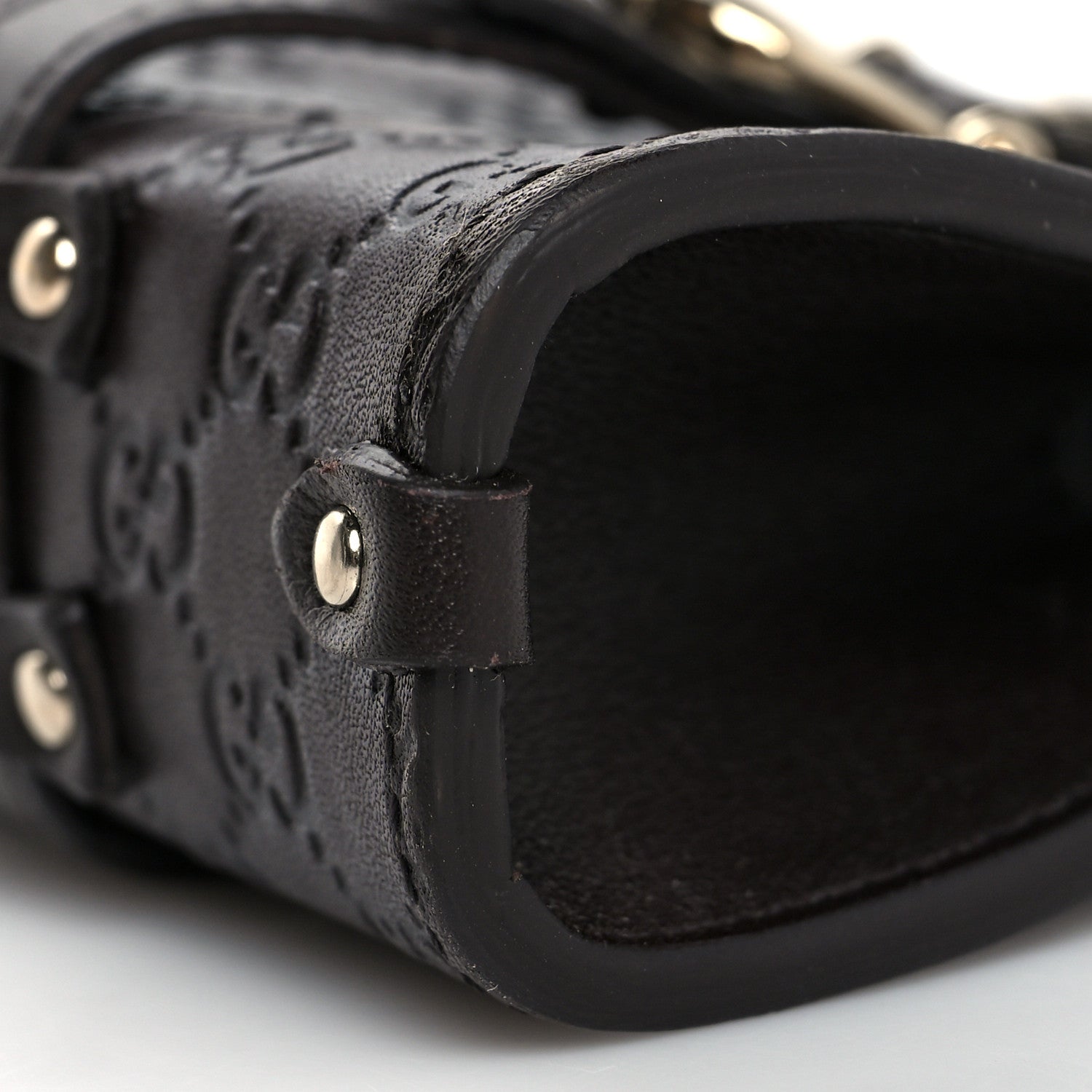 Gucci Guccissima Mini Jackie Bag Charm Black 7 of 9