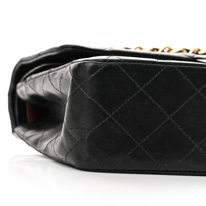 Chanel Lambskin Quilted Medium Double Flap Black 9 of 18