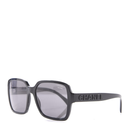 Chanel Acetate Polarized Square Sunglasses 5408 Black 1 of 8