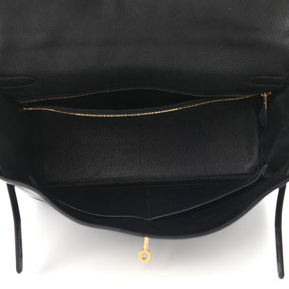 Hermes Taurillon Clemence Kelly Retourne 35 Black 5 of 9