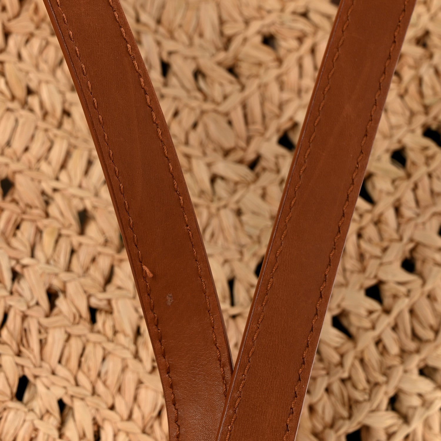 Saint Laurent Raffia Calfskin Large Panier Tote Naturel 11 of 12