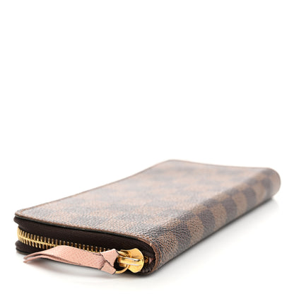Louis Vuitton Damier Ebene Clemence Wallet Rose Ballerine 4 of 7