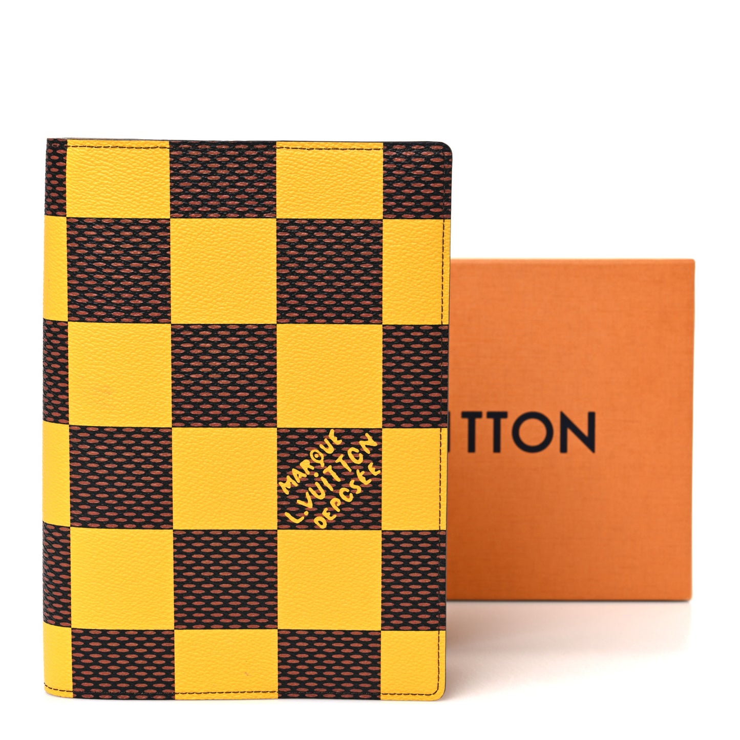 Damier Pop Auguste Notebook Cover Yellow