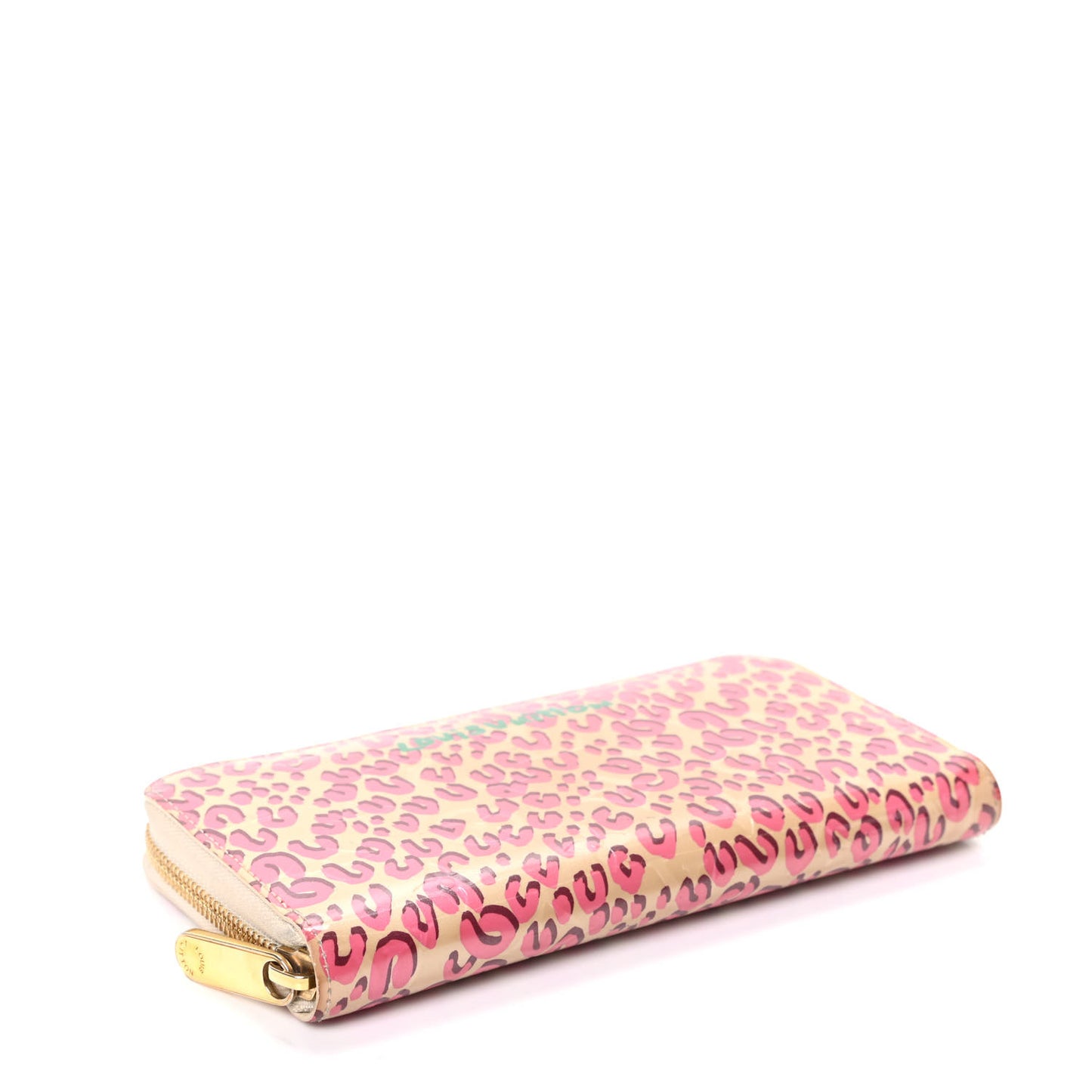Vernis Leopard Zippy Wallet Blanc Corail