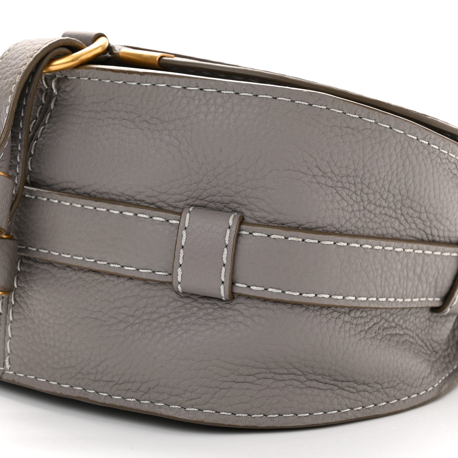 Chloe Calfskin Mini Marcie Round Crossbody Bag Grey 9 of 9