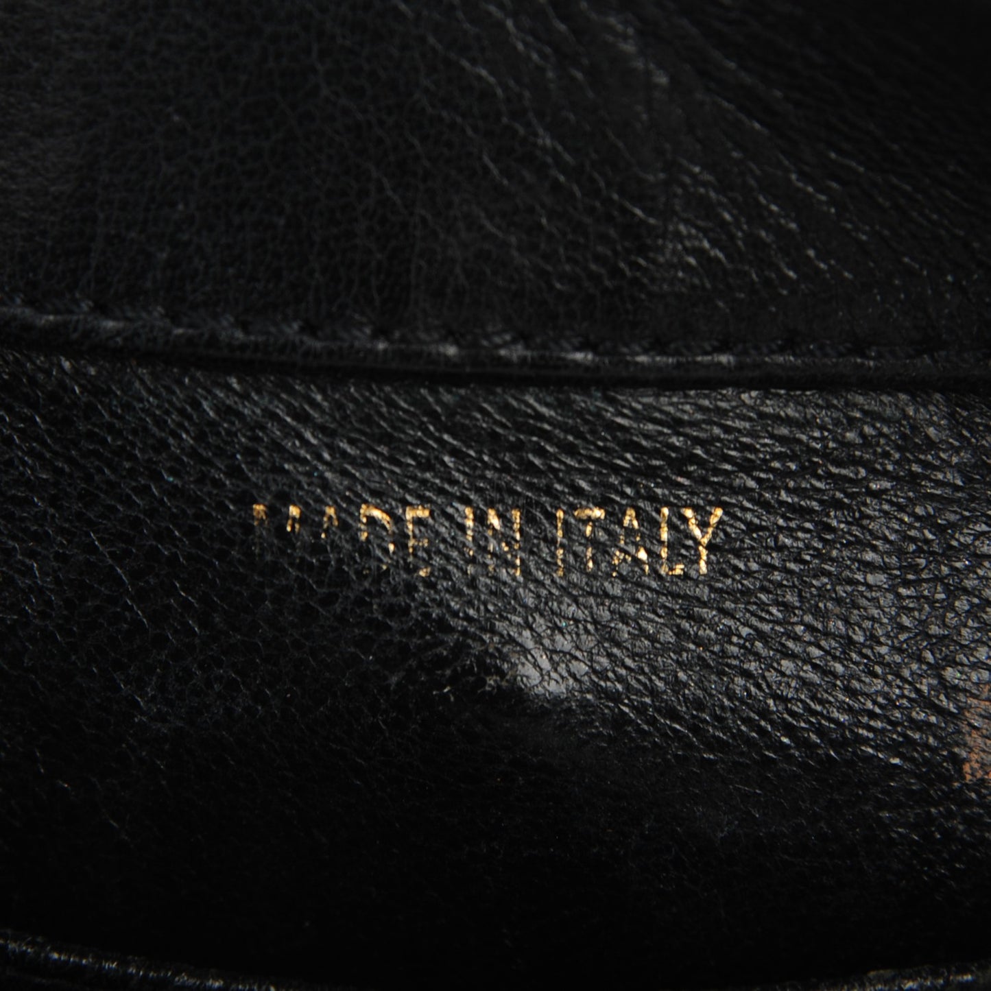 Lambskin Diamond Stitch Shoulder Bag Black