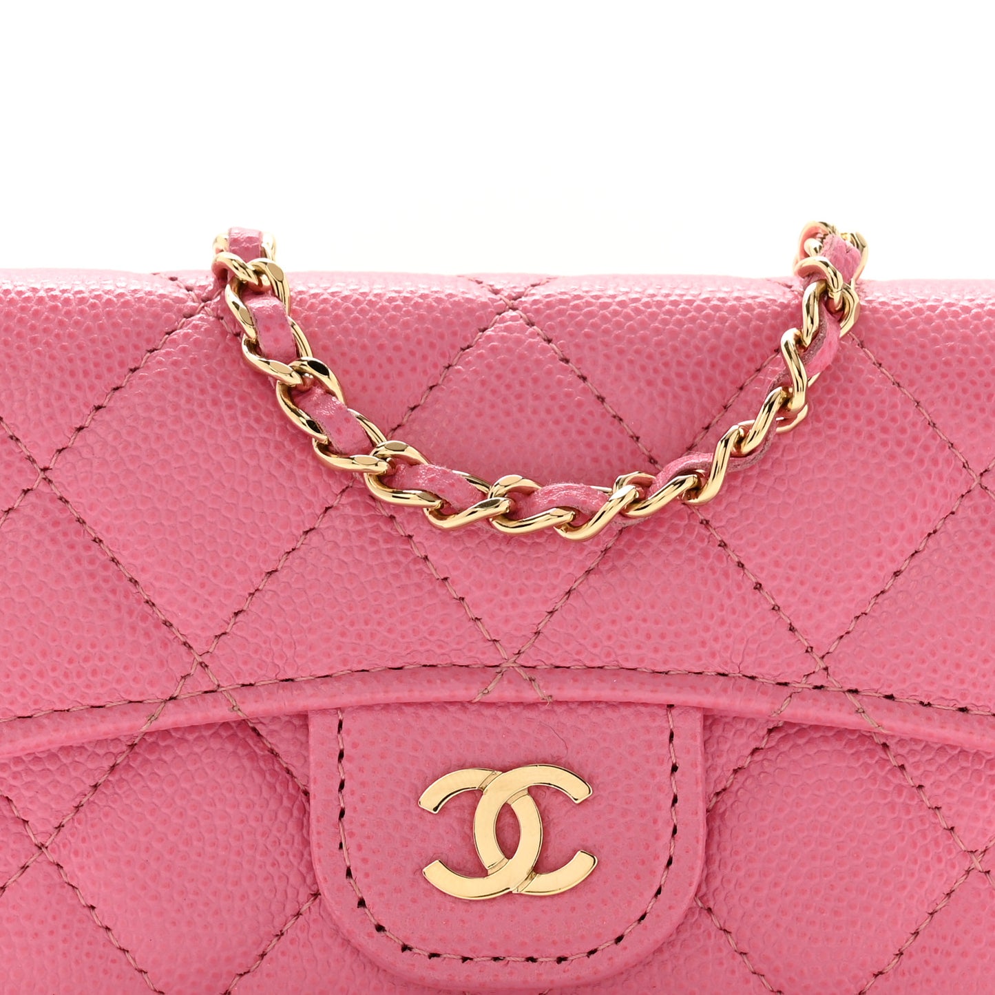 Caviar Quilted Belt Bag Pink