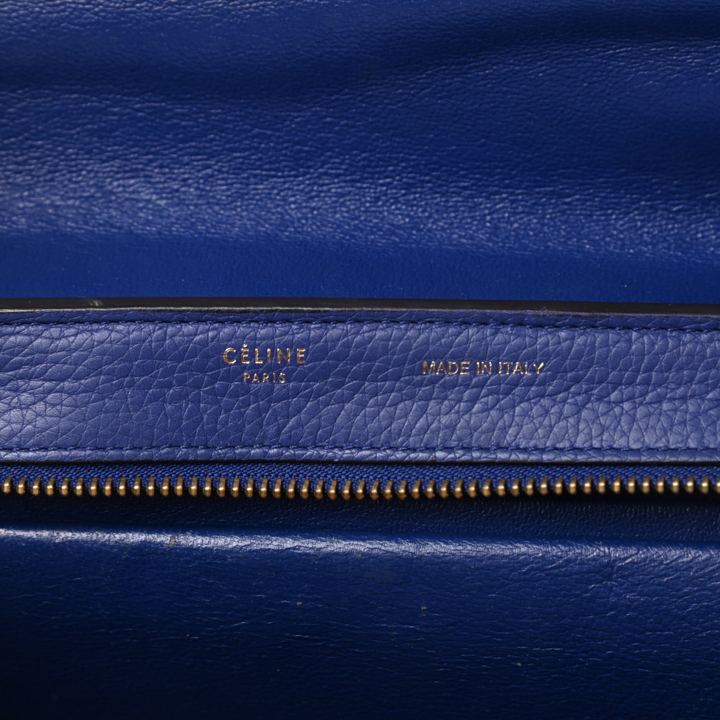 Drummed Calfskin Suede Small Trapeze Indigo
