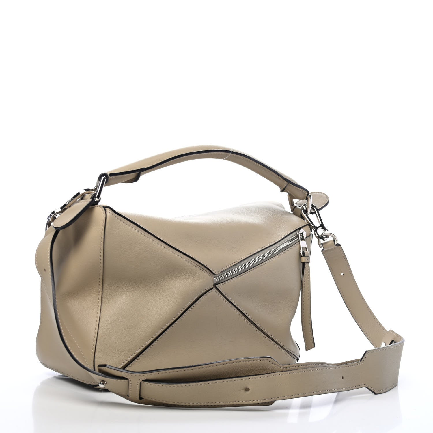 Loewe Calfskin Medium Puzzle Bag Light Oat 2 of 4