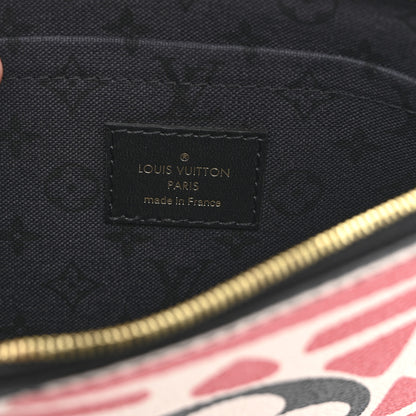 Louis Vuitton Monogram Giant Crafty Neverfull MM GM Pochette Creme Rouge Black 6 of 7