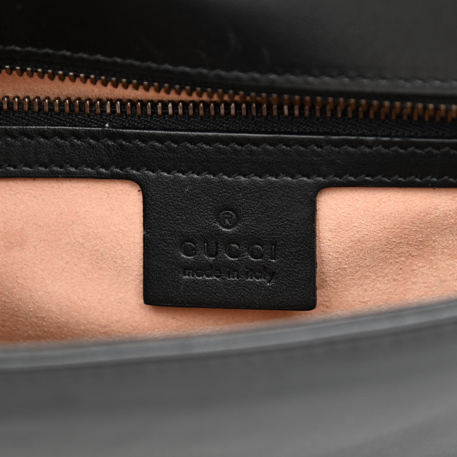Gucci Calfskin Matelasse Small GG Marmont Top Handle Shoulder Bag Black 6 of 14