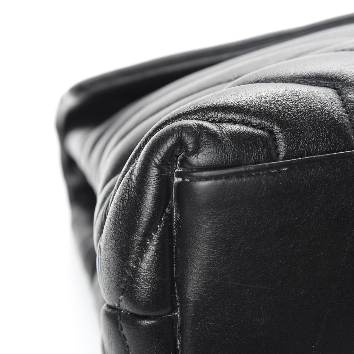 Saint Laurent Calfskin Y Quilted Monogram Medium Loulou Chain Satchel Black 14 of 17