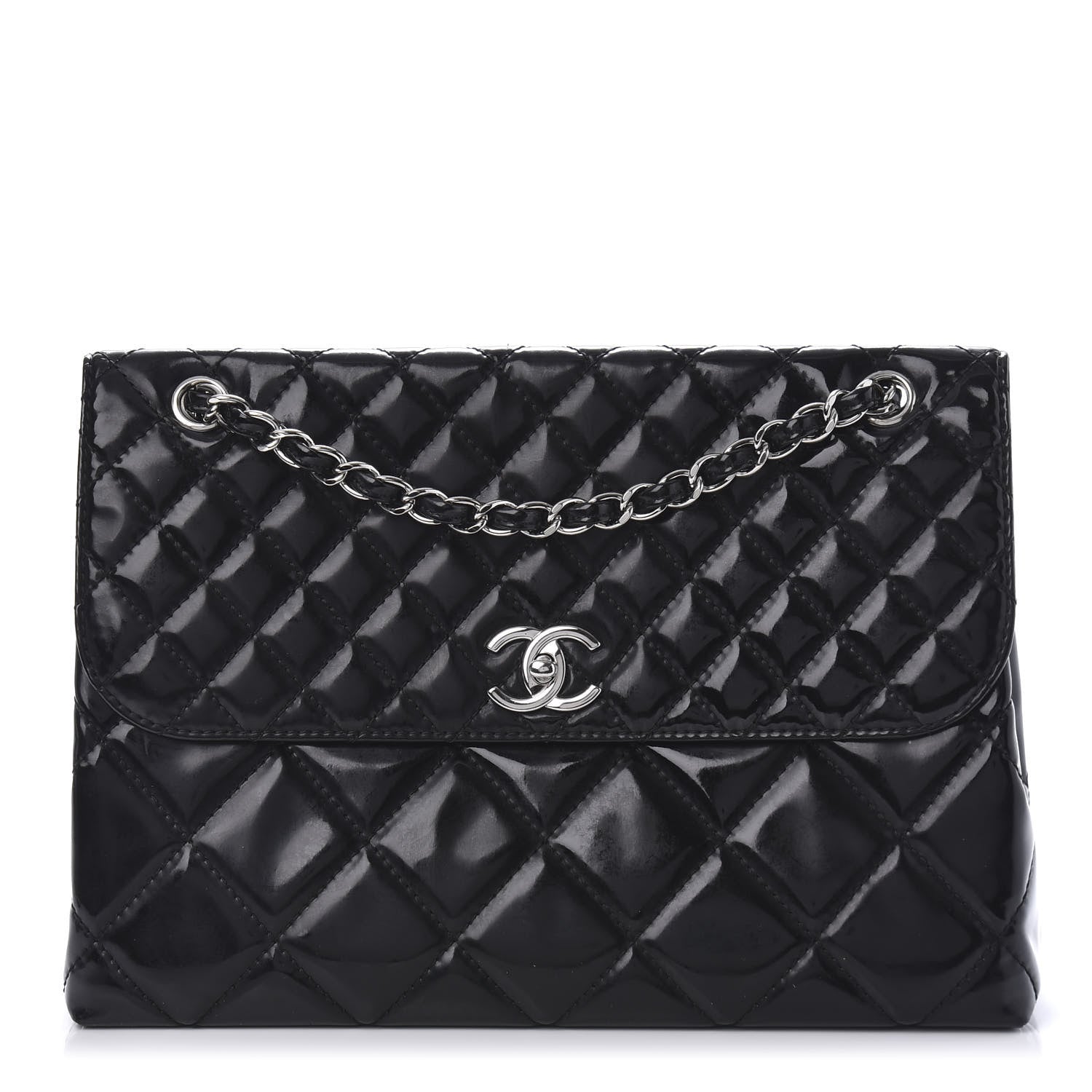 Chanel Vinyl Quilted In the Business Flap Bag Black 2 of 22