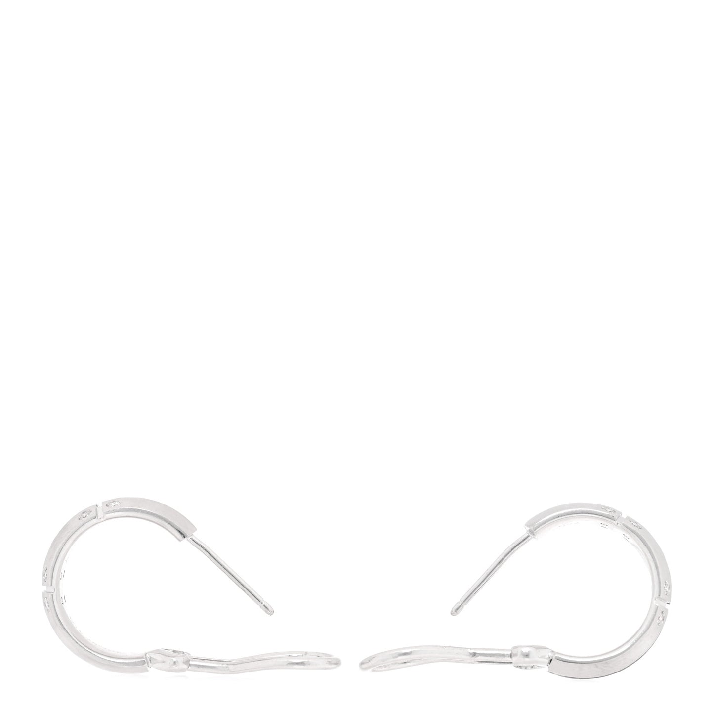 18K White Gold Diamond Streamerica Hoop Earrings 49 5