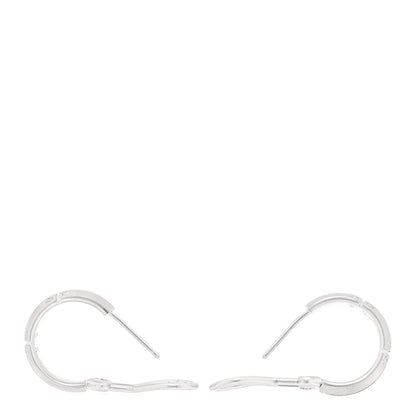 Tiffany 18K White Gold Diamond Streamerica Hoop Earrings 49 5 3 of 4