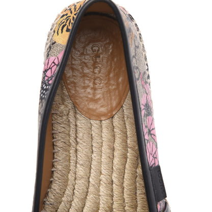 Gucci GG Supreme Monogram Bengal Espadrilles 37 Beige Crop Pink 6 of 8