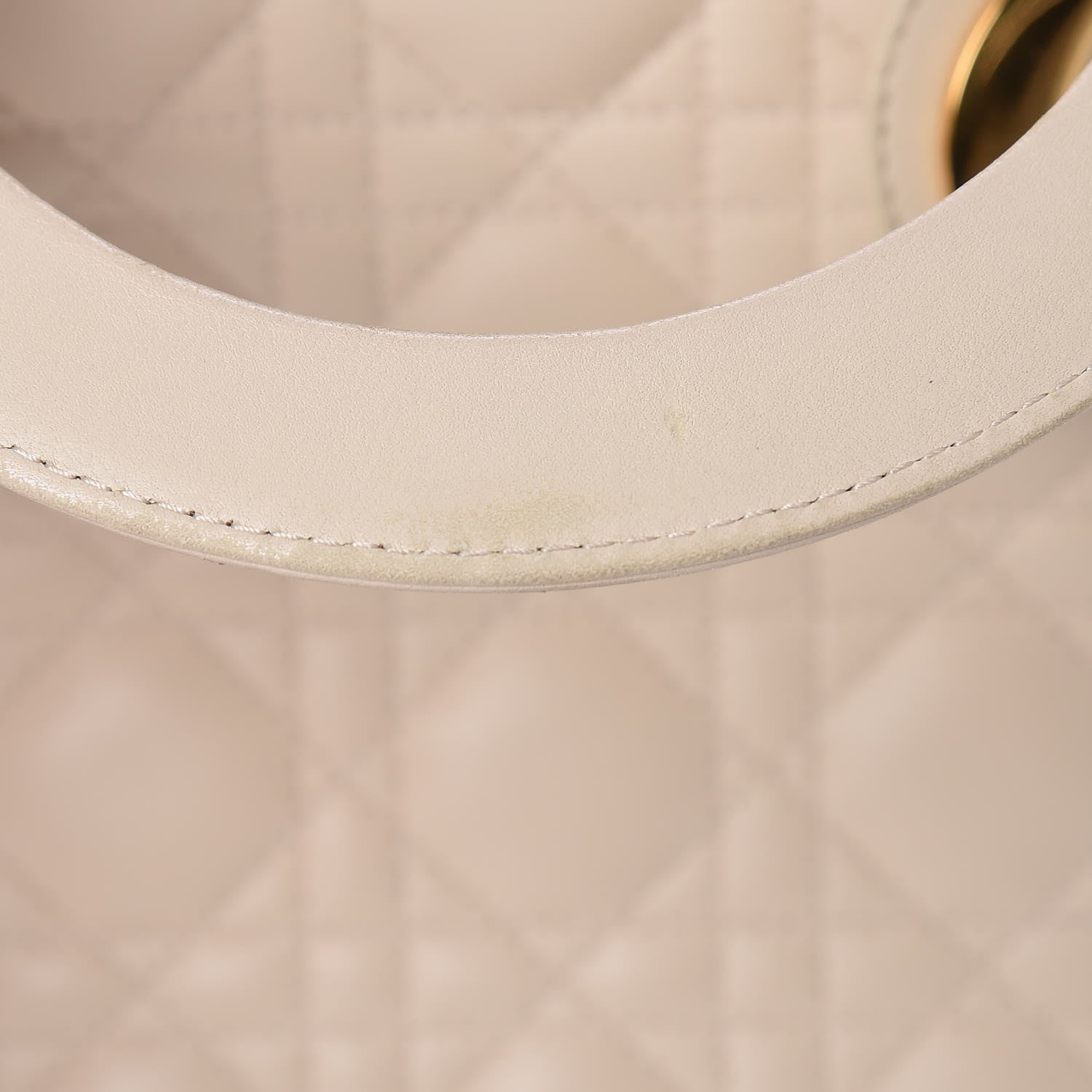 Christian Dior Lambskin Cannage Large Lady Dior Light Beige 8 of 20