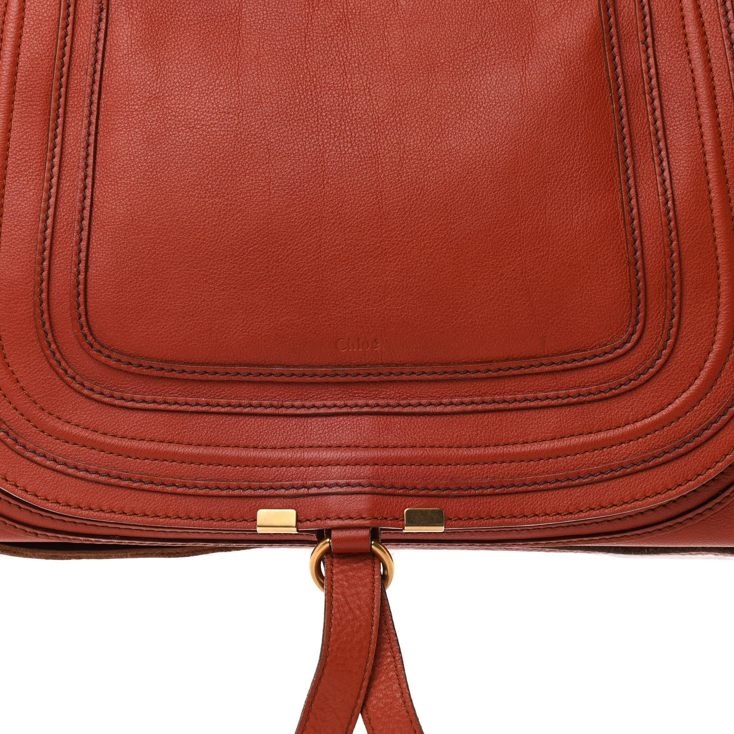 Chloe Calfskin Large Marcie Satchel Maple Leaf 7 of 17
