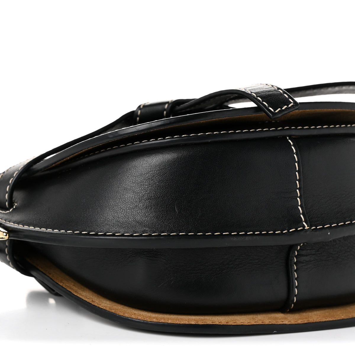 Calfskin Mini Gate Belt Bag Black