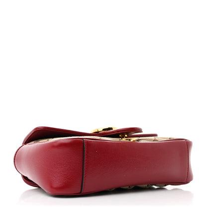 Gucci Monogram Azalea Calfskin Matelasse Diagonal Mini GG Marmont Shoulder Bag Beige Ebony New Cherry Red 4 of 10
