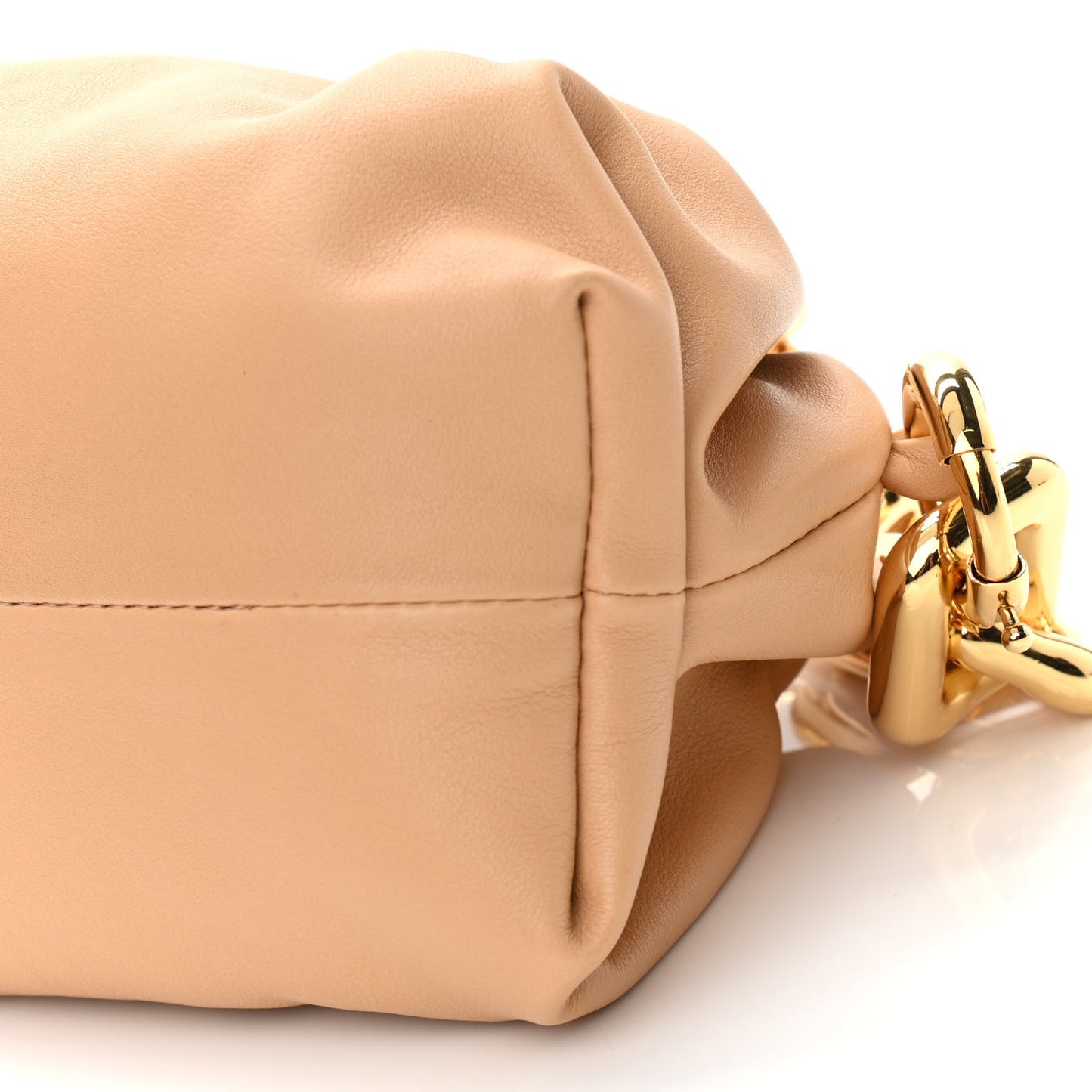 Calfskin Teen Chain Pouch Almond