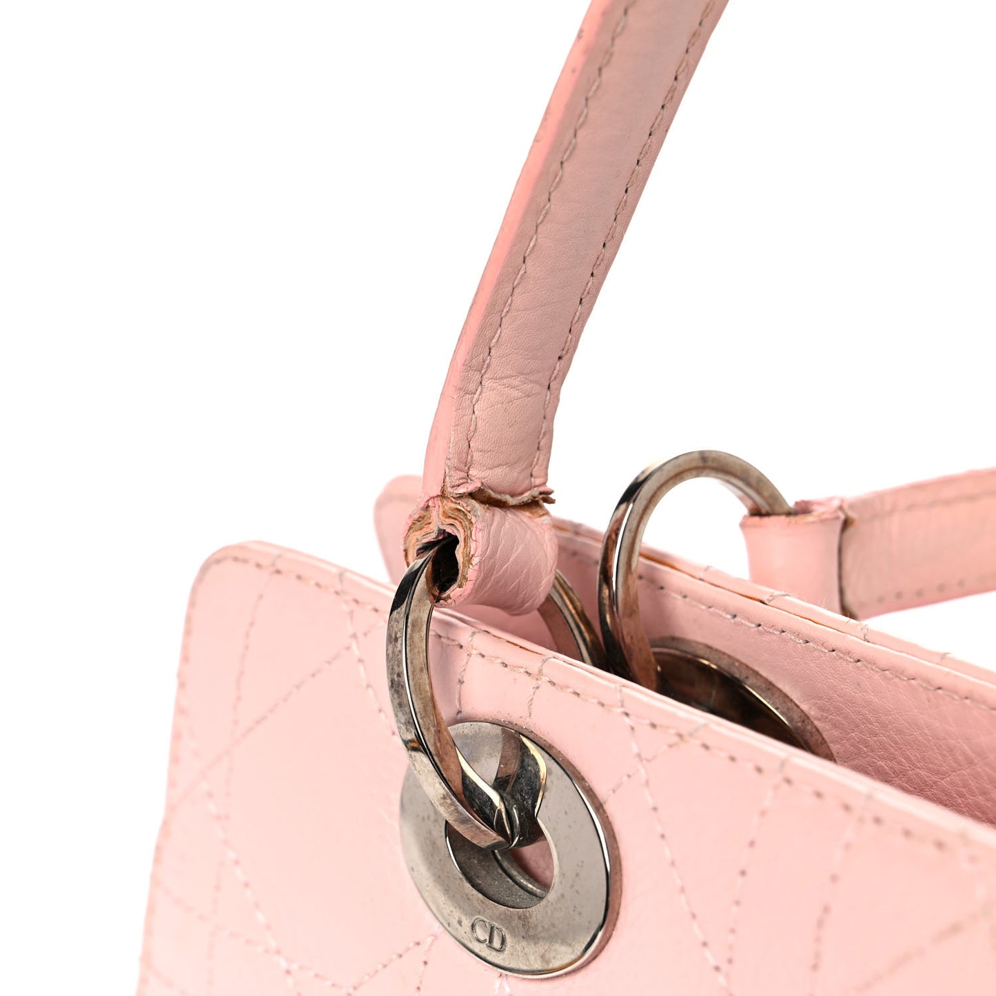 Lambskin Cannage Soft Lady Dior East West Light Pink