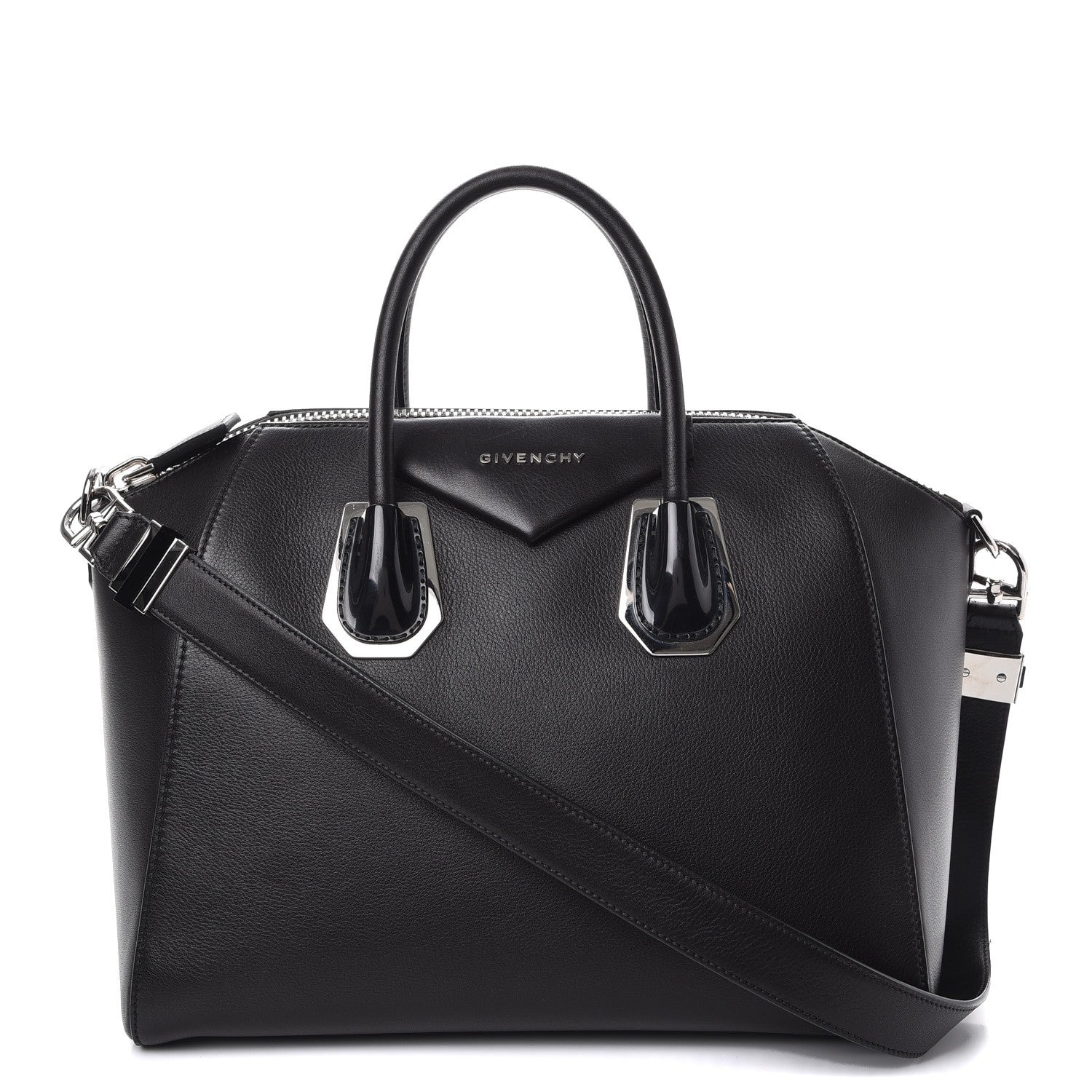 Givenchy Calfskin Plexiglass Medium Antigona Black 1 of 8