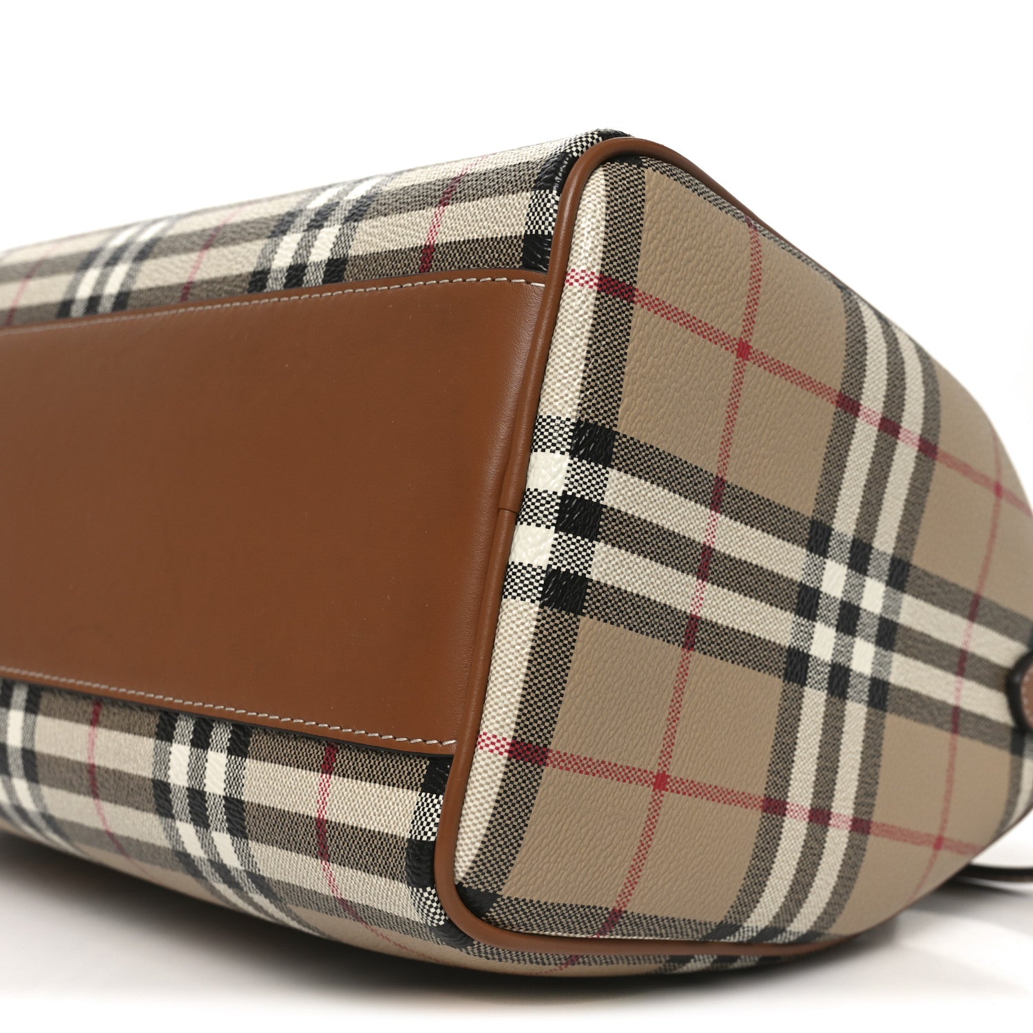 Burberry Horseferry Check Medium Bowling Bag Tan 9 of 9