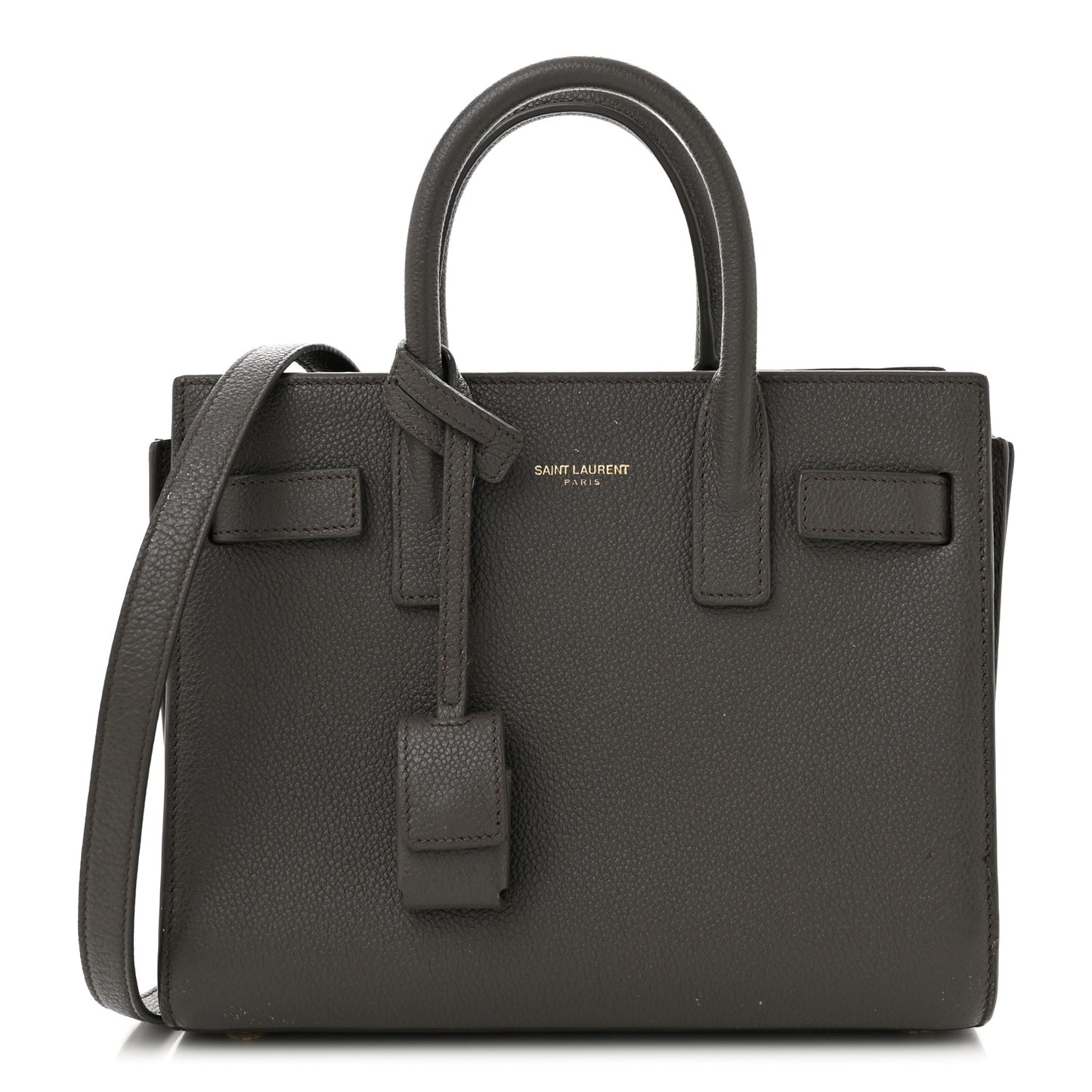 Grained Calfskin Nano Sac De Jour Coal