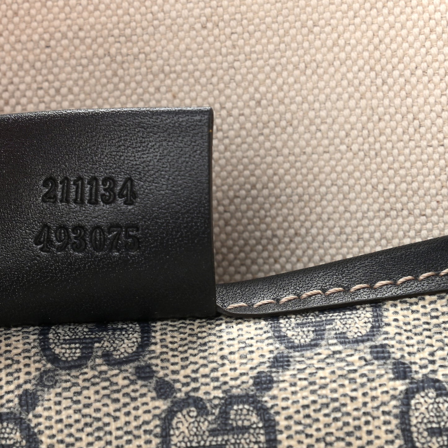 GG Plus Monogram Medium Signature Web Loop Tote Navy