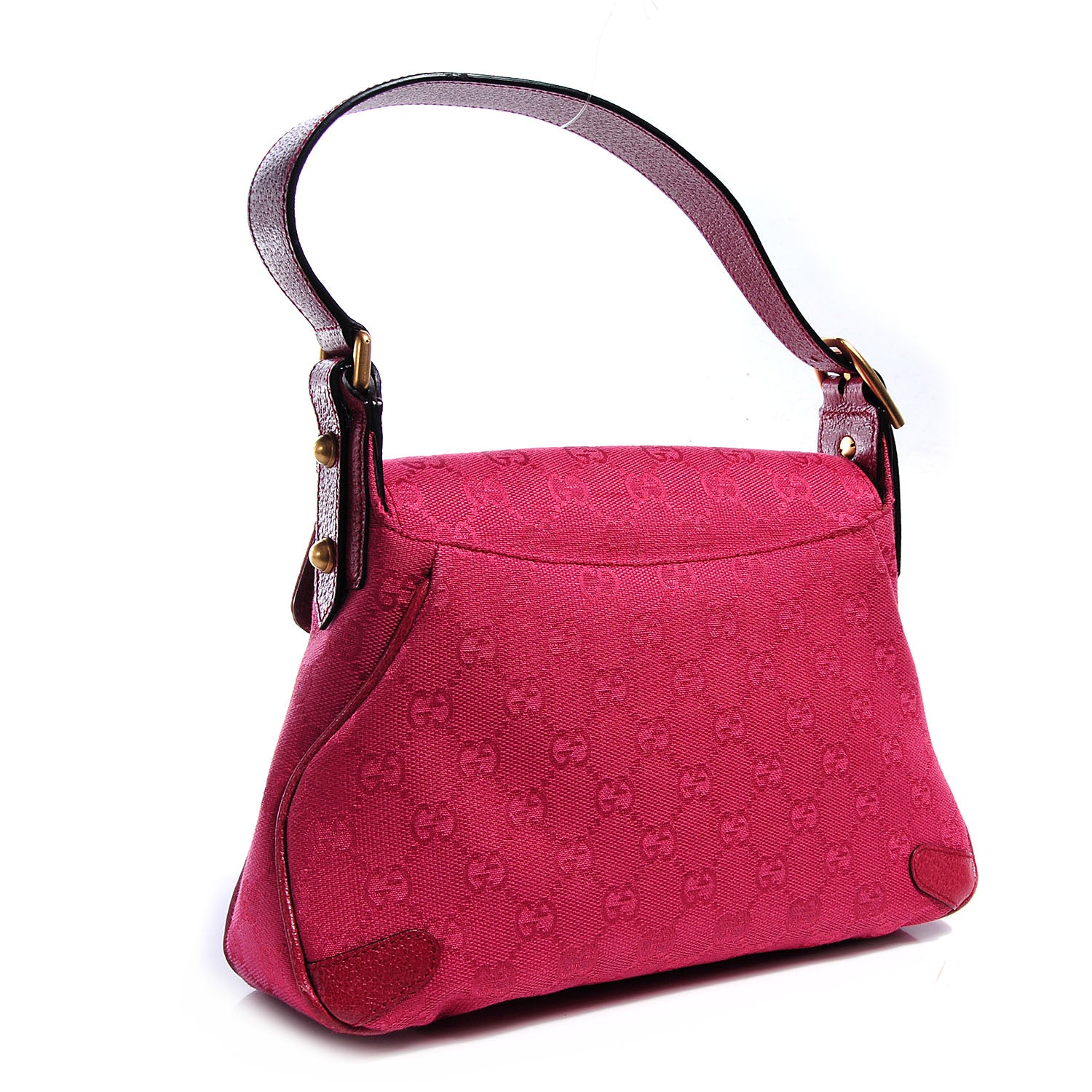 Gucci Monogram Horsebit Chain Flap Bag Fuchsia 3 of 7