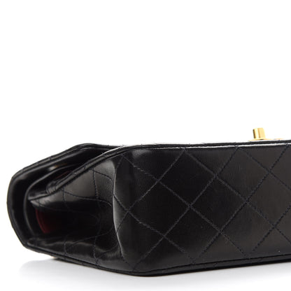 Chanel Lambskin Quilted Medium Double Flap Black 9 of 11