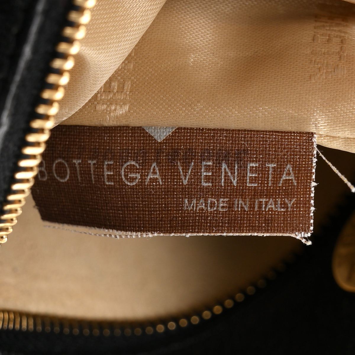 Nappa Intrecciato Shoulder Bag Black